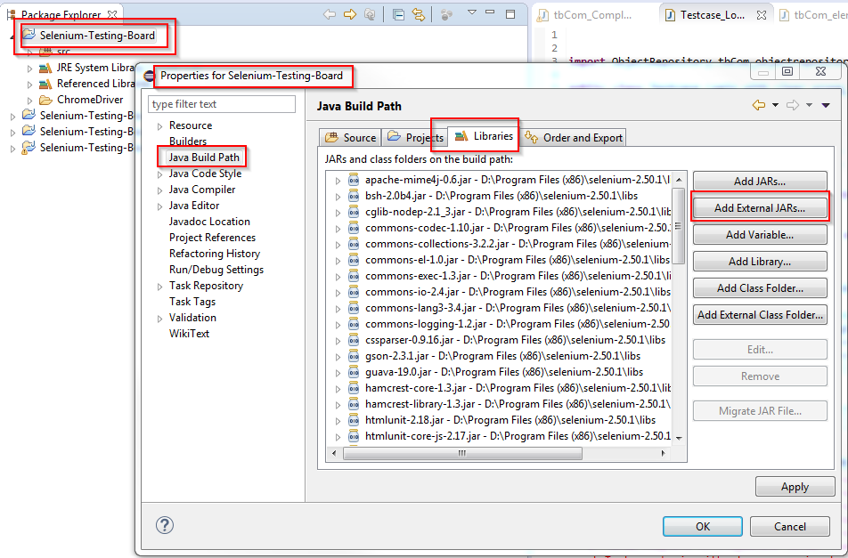 Tutorial_SE_1.040.Selenium_JARs_in_Eclipse_Java_Libraries_Properties